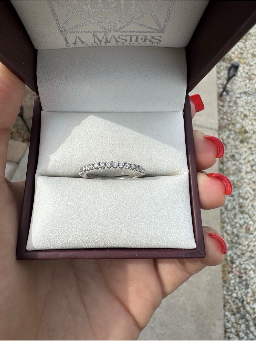 Barely Worn Women’s Diamond And White Gold Wedding Band